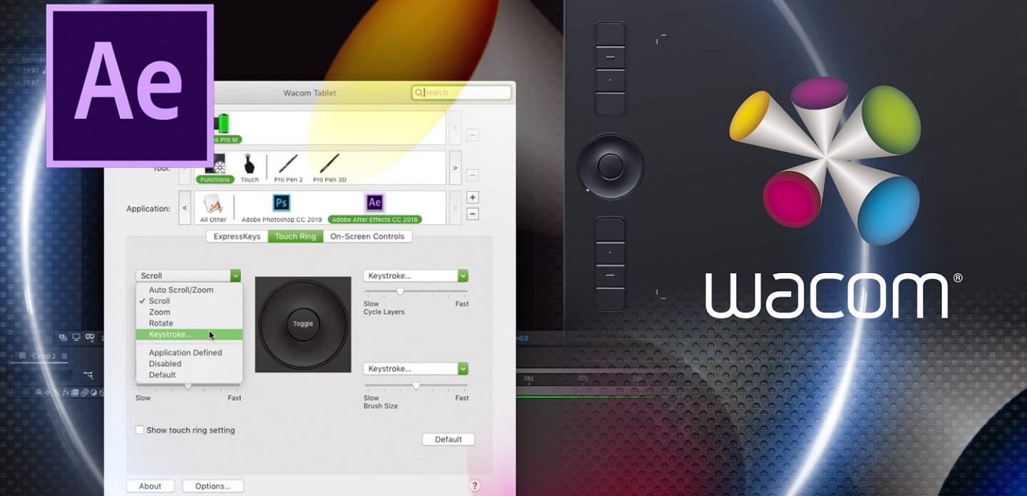 Настройка Wacom Intuos Pro для работы в After Effects