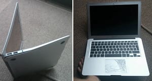 Выпрямление вмятин на Macbook